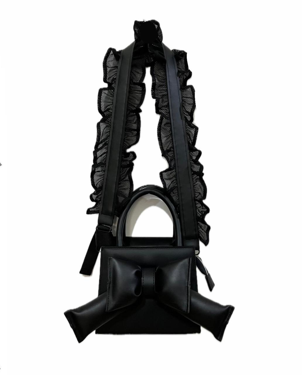 Mannequin Plastic Lolita bow bag - Black